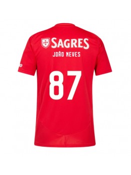 Benfica Joao Neves #87 Heimtrikot 2024-25 Kurzarm